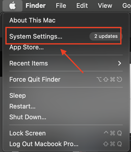 system settings on mac