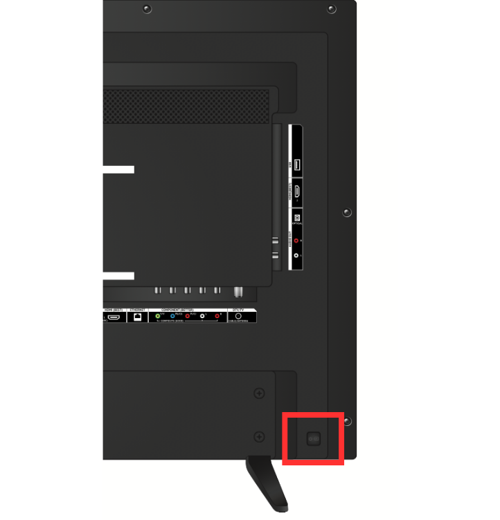 image showing Power Button at the Back Side of Vizio Tv