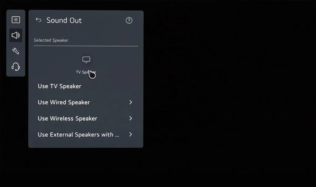 Sound OUT Settings ON LG TV