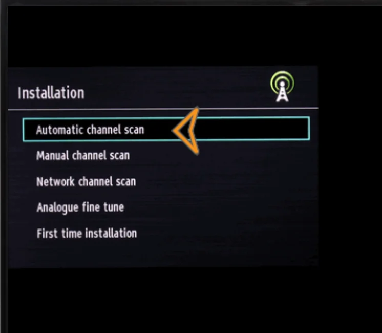 Automatic channel scan in bush tv