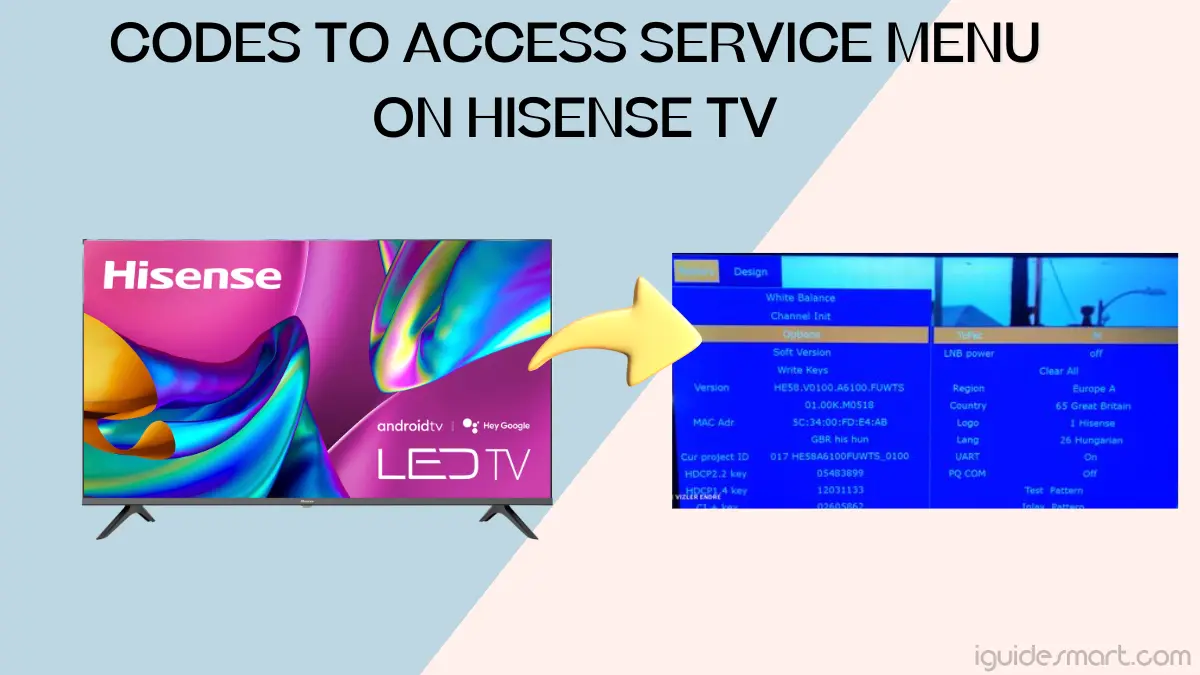 Featured image of codes to access Service menu on hisense tv