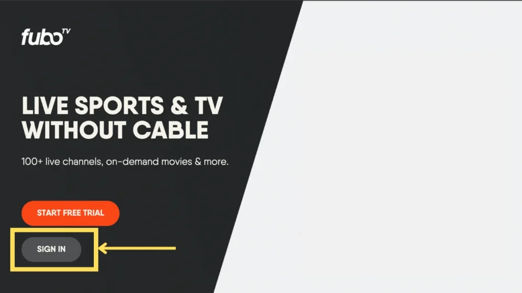 Image of Sign In FuboTV on LG TV