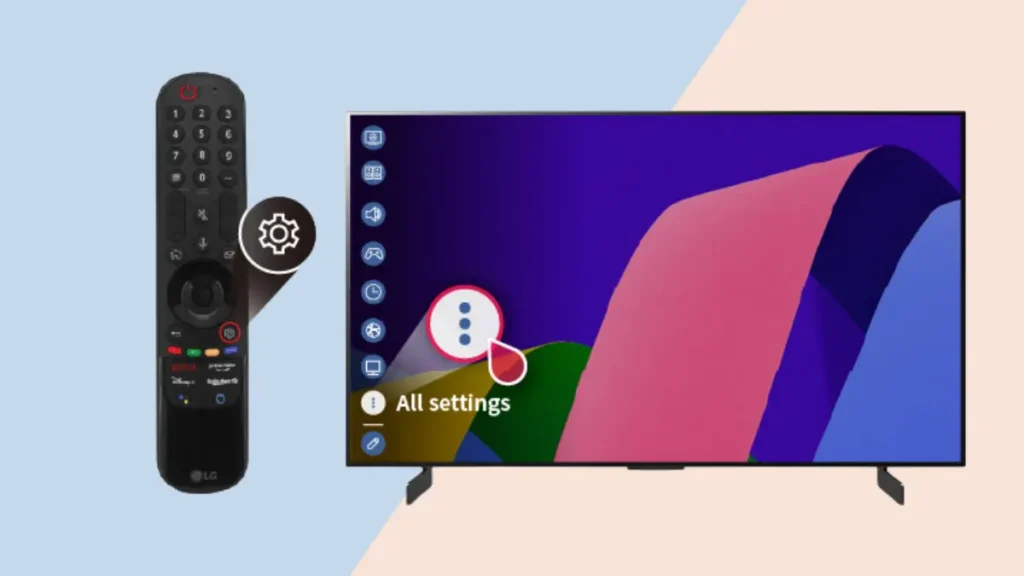 IMAGE SHOWING first Step TO Change language settings on LG TV with WebOS 2022/6.0