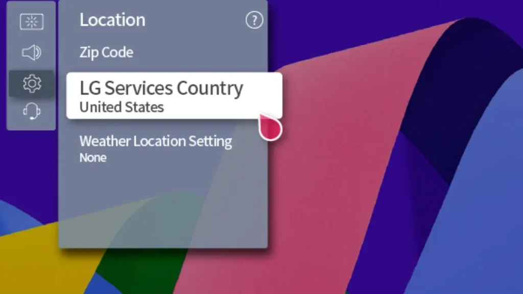 image showing last step to change location settings on LG TV image