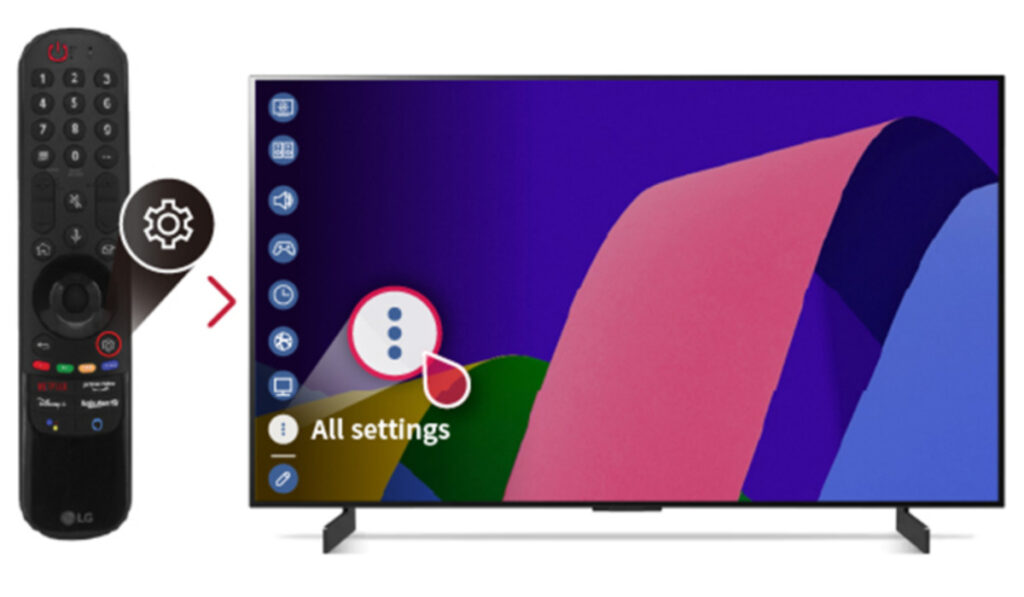 image showing first step for Programming Antenna Channels on LG TV